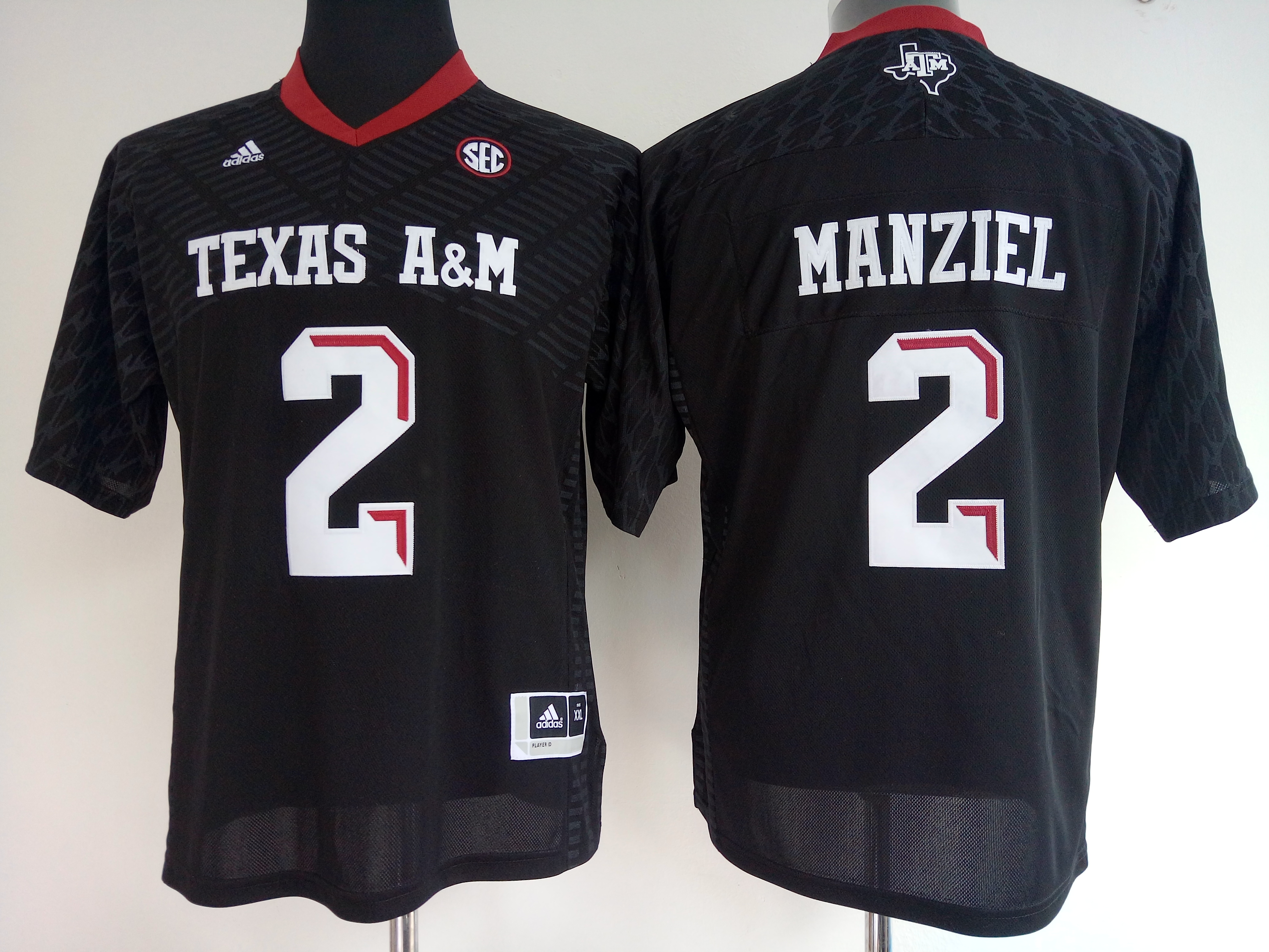 NCAA Womens Texas A&M Aggies Black 2 manziel jerseys